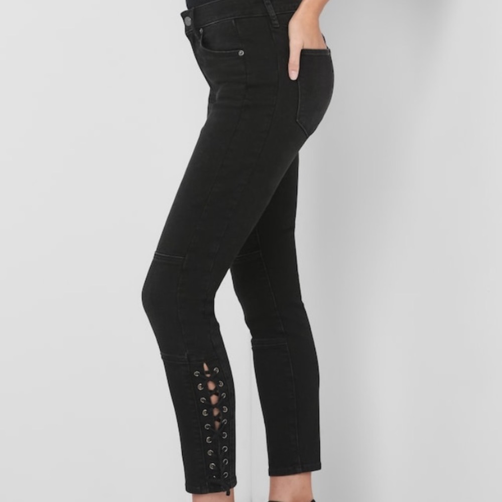 Gap lace up detail curvy skinny jeans